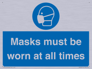 Masks must be worn at all times